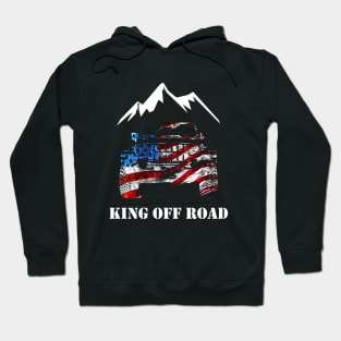 King off road jeep drive to mountain Hoodie